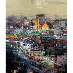 Shan Amrohvi, 30 x 36 inch, Acrylic on Canvas, Cityscape Painting, AC-SA-200